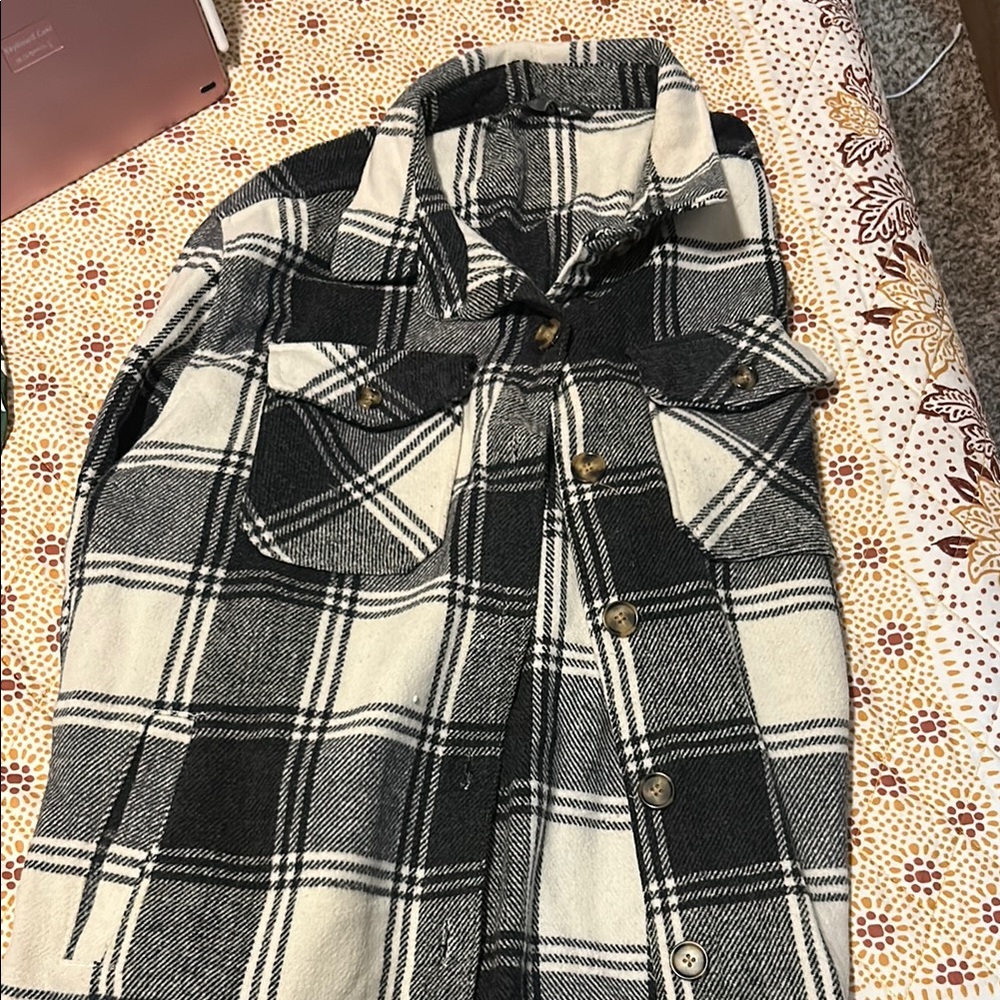 Plaid Button-Up Shirt